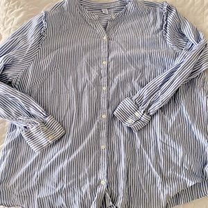 Old Navy Striped Blue and White Top